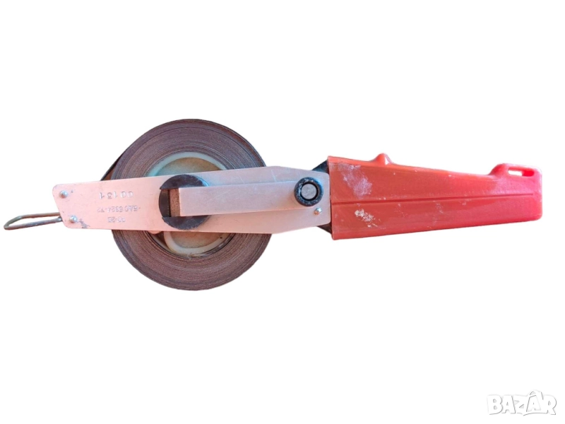 Геодезична рулетка с дръжка, 20 м, Червена, снимка 1