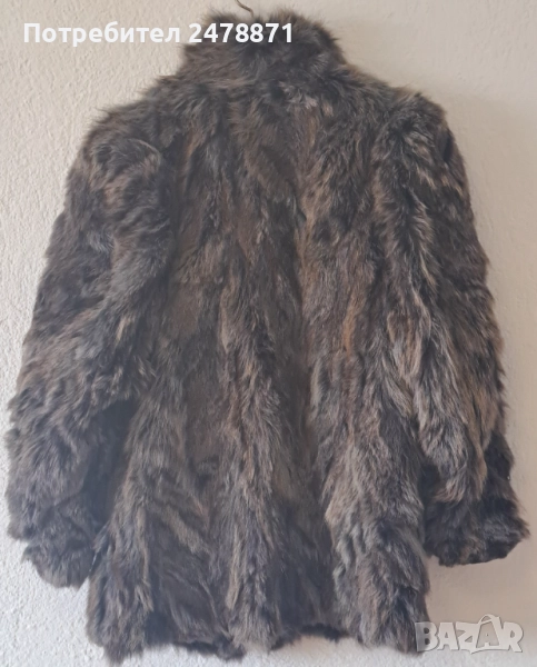 Дамско палто от естествен косъм - миеща мечка. Отлично състояние., снимка 1