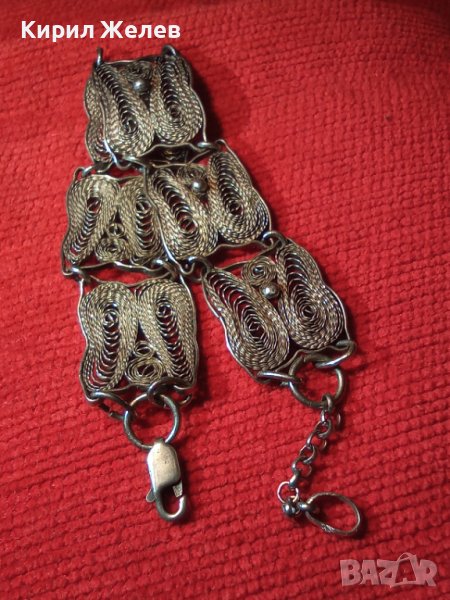 СТАРА ФИЛИГРАННА СРЕБЪРНА РЕТРО АРТ ГРИВНА ВИСОКА ПРОБА СРЕБРО 100% РЪЧНА МАЙСТОРСКА ИЗРАБОТКА 27251, снимка 1