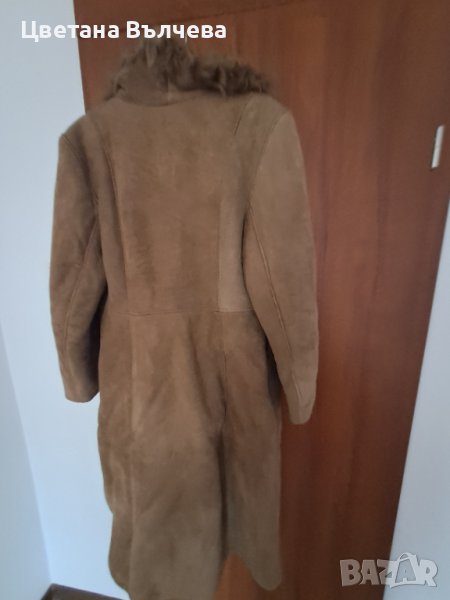 Нов зимен  дълъг кожух цвят капучино , размер Л, снимка 1