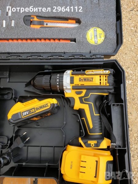 Акумулаторен Ударен Винтоверт Девалт / DeWalt 28V 2Ah 2 Батерии, снимка 1