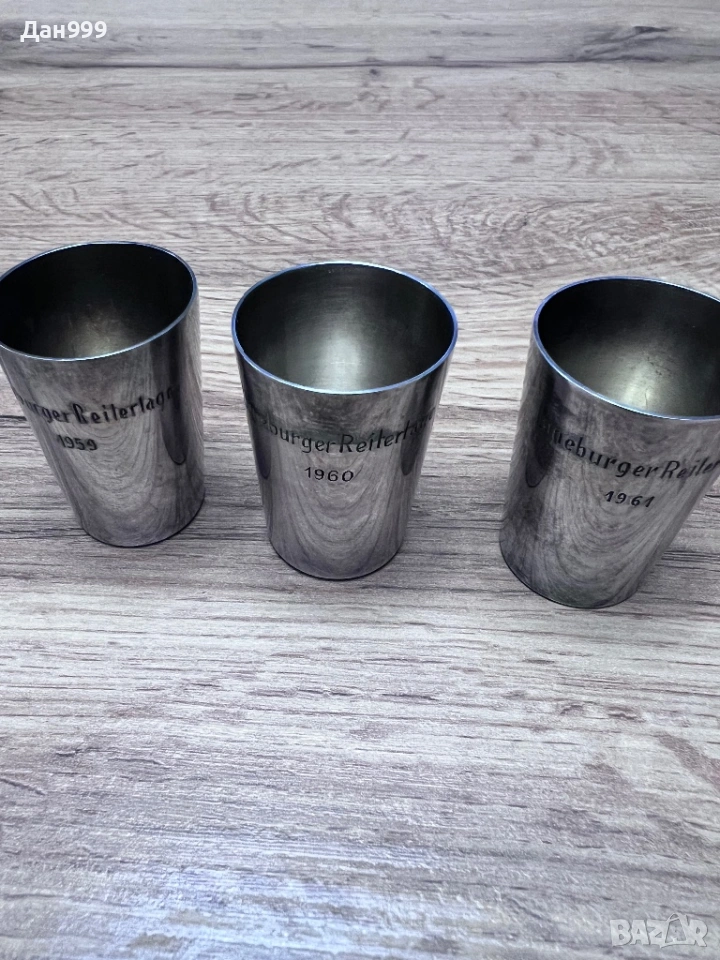 Три антикварни сребърни шотчета, снимка 1
