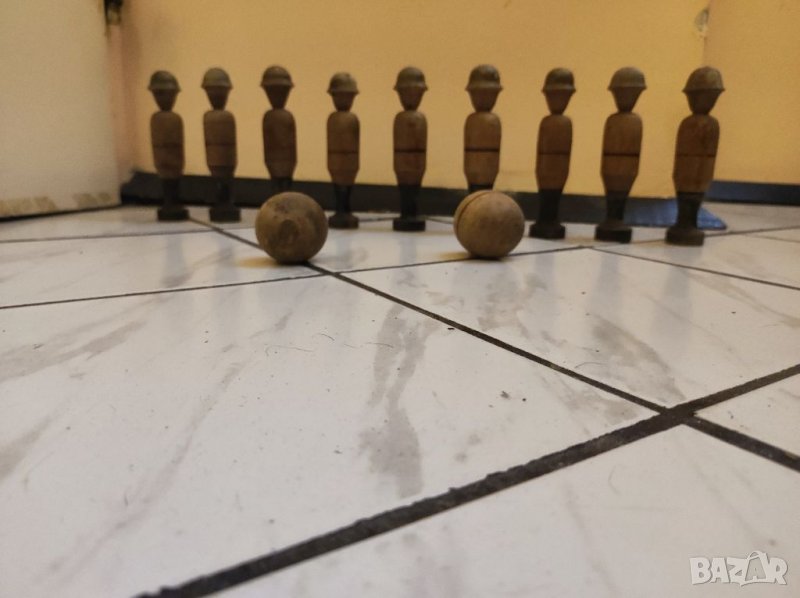 Стара игра с дървени фигури. , снимка 1