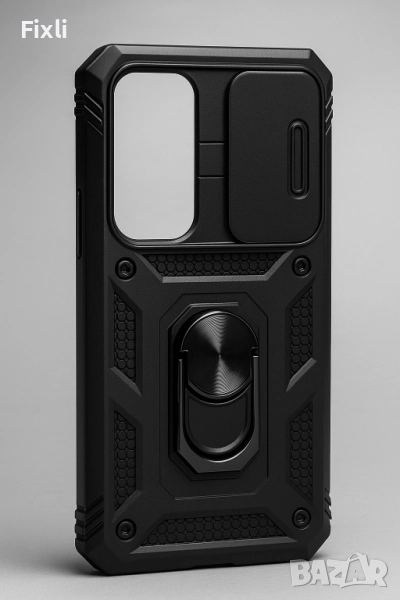 Удароустойчив калъф с капак за камера и стойка за Samsung S25 Plus, снимка 1