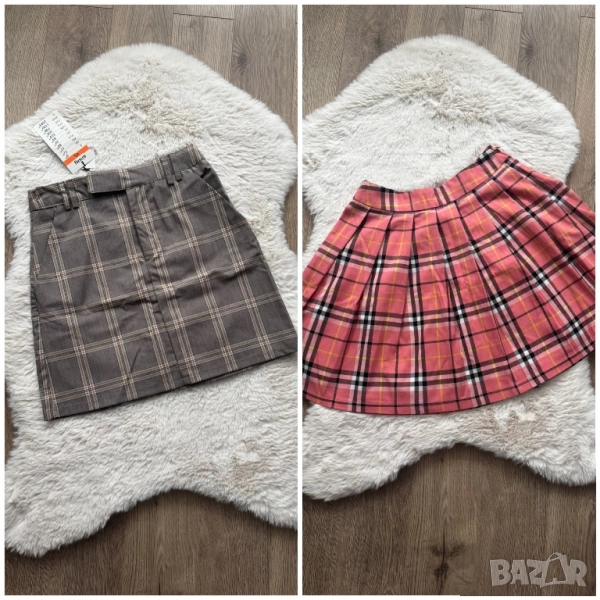 Лот карирани поли за 10лв ХС, снимка 1