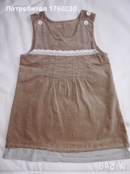 Детски сукман от кадифе и дантела , снимка 1