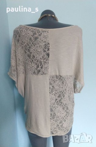 Памучна туника с дантела / голям размер Италия , снимка 5 - Туники - 37247121