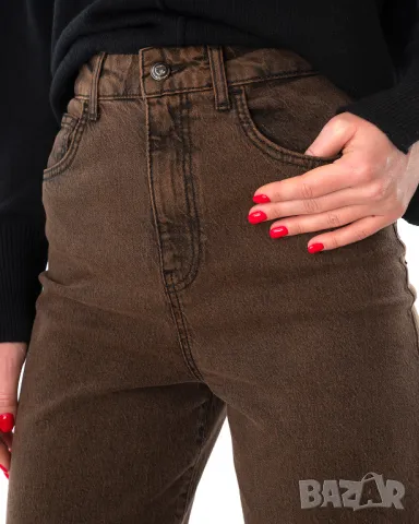 Дамски кафеви дънки , снимка 5 - Дънки - 44053441