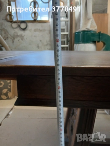 Старинна разтегателна маса изработена 1956 г., снимка 7 - Антикварни и старинни предмети - 54358952