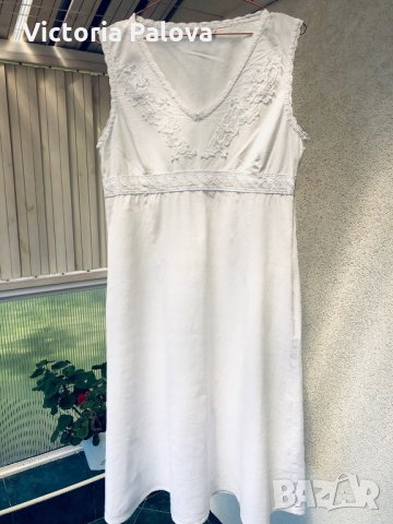Красива бяла рокля FRANSA, снимка 14 - Рокли - 29559983