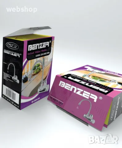 Смесител с проточен бойлер 3200W, 3а плот или стена ,Гъвкав чучур, снимка 3 - Бойлери - 47310147