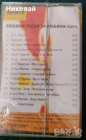 Любими песни за любими хора, снимка 2 - Аудио касети - 53315465