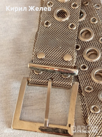 Винтидж метален колан с капси много красив стилен дизайн 30553, снимка 2 - Колани - 51894216