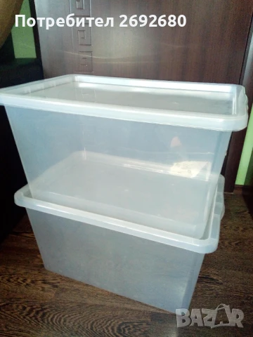 Нови големи прозрачни кутии за съхранение 48L и комплекти от 3бр. или от 6бр., снимка 3 - Други стоки за дома - 50753354