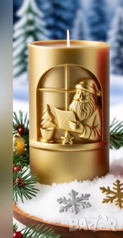 Молд свещ дядо Коледа с писмо , снимка 5 - Форми - 52124914