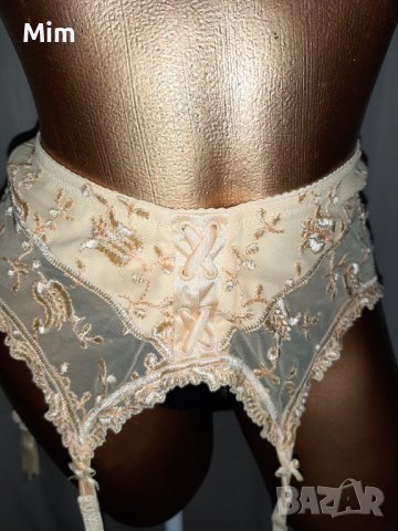 Cottou Club S/M  Italiy Портокалов колан с жартиери , снимка 3 - Бельо - 37923035