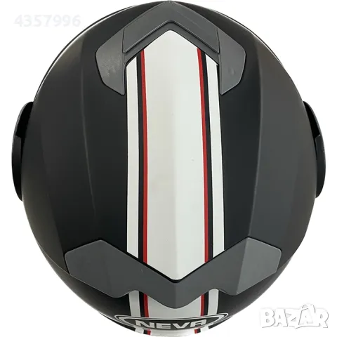  Каска за мотор - 2402-5 черно / бяло МАТ, снимка 5 - Аксесоари и консумативи - 49065070