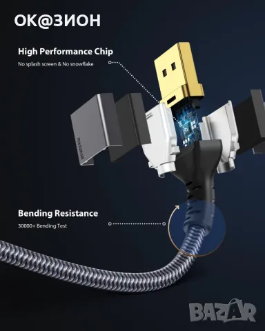 Maxonar USB C Cable DisplayPort 1.4MacBook Pro Mac Mini Galaxy S24-3M 