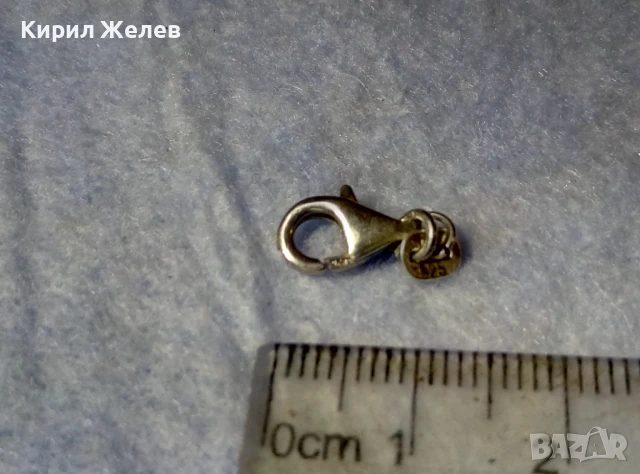 СТАРА СРЕБЪРНА КАРАБИНКА ЗАКОПЧАЛКА За КОЛИЕ ЛАНЕЦ ВЕРИЖКА ГРИВНА СРЕБРО 925 ПРОБА 50456