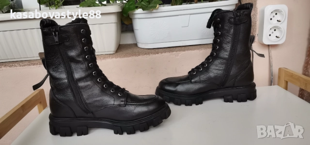 Ботуши Естествена кожа 37н., снимка 2 - Дамски ботуши - 52377504