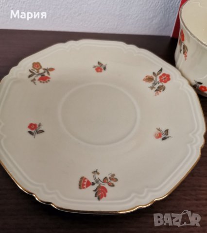 Art Deco Bohemia Czechoslovakia, Gebruder Benedikt чаша за кафе, снимка 7 - Чаши - 40364150