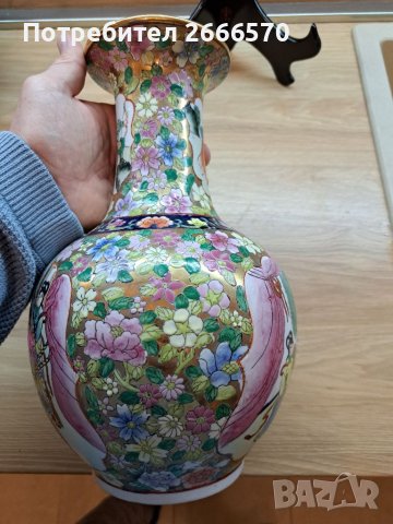 Китайска ваза Китайски порцелан , снимка 4 - Антикварни и старинни предмети - 38411403
