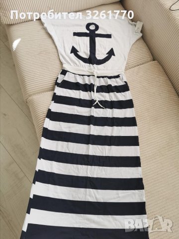 Морска рокля, снимка 1 - Рокли - 35205558