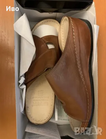 Чисто нови дамски италиански , английски кожени 38,39 ; 8 1/2 ;кожени чехли с лепка 38, снимка 7 - Дамски елегантни обувки - 49959499