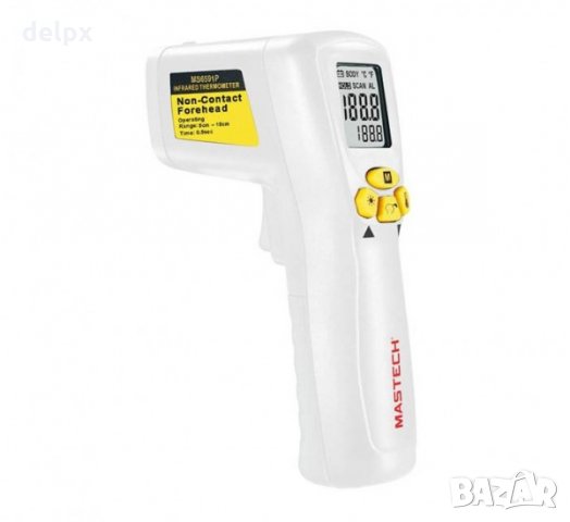Висококачествен Термометър MASTECH MS6591P безконтактен, лазерен за тяло, 32°C до 42°C, снимка 1