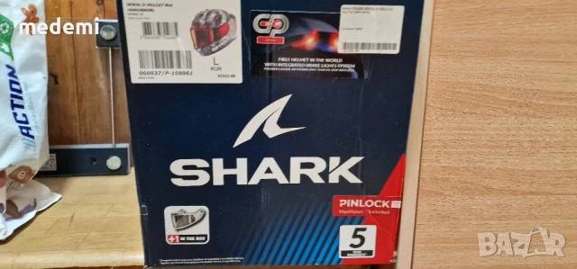 Shark Skwal i3 Hellcat Mat НОВА размер L, снимка 3 - Аксесоари и консумативи - 51392742