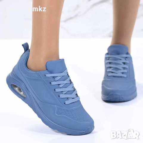 Сини дамски маратонки с въздушна камера D9157-8 Dark blue, снимка 3 - Маратонки - 53122108