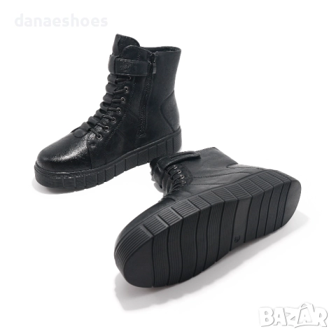 Дамски спортни боти в черно , снимка 4 - Дамски боти - 52075626