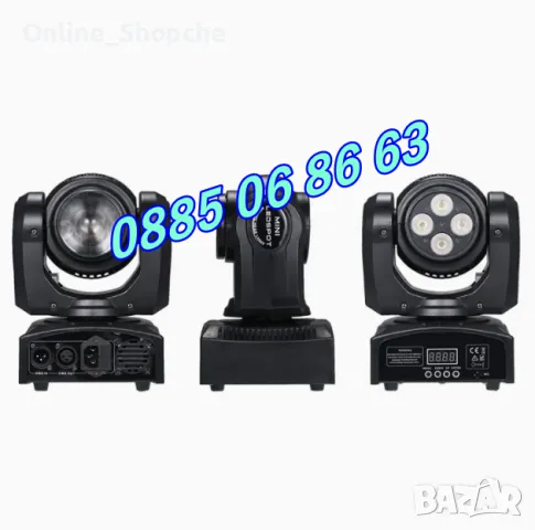 Дискотечен прожектор с 4 диода, прожектор Moving Head , снимка 4 - Други - 48093970