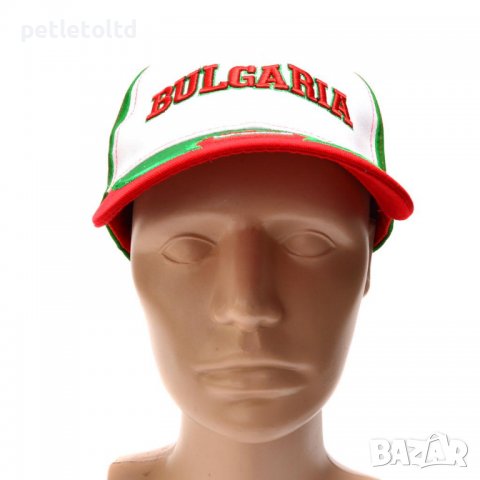Шапка памучна, с козирка, декорирана с цветовете на българския трикольор и надпис BULGARIA, снимка 2 - Шапки - 36814783