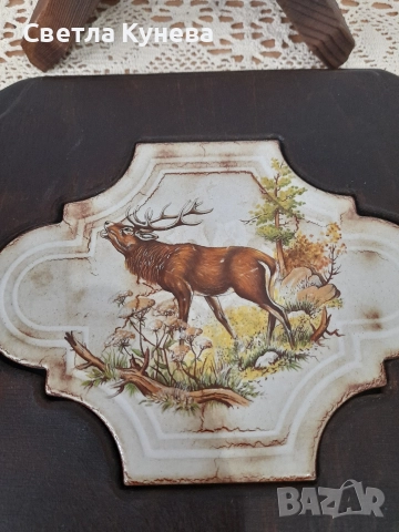 Ръчно изработен дървен поднос , снимка 4 - Декорация за дома - 52730312