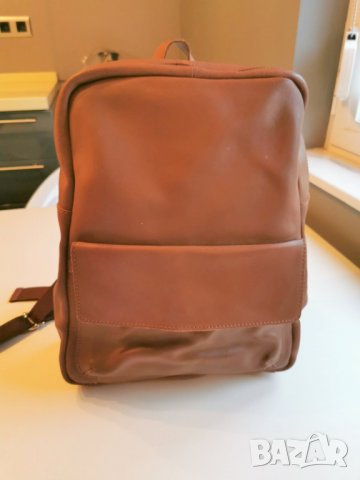 Естествена кожа чанта раница  размер 40/27, снимка 4 - Раници - 34434589