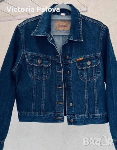 Тъмносиньо късо  дънково яке EXPLORER, снимка 6 - Якета - 50444680