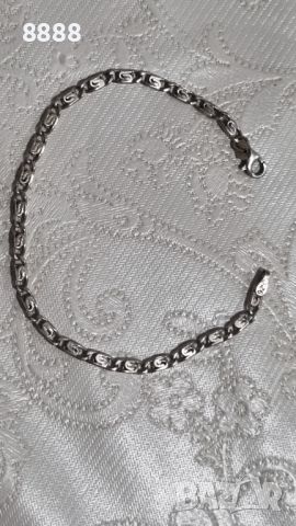 Сребърна гривна 925 проба , снимка 2 - Гривни - 44588941