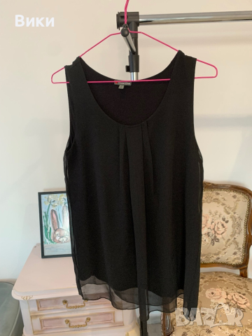 Черен потник в размер 38, подходящ за М, снимка 3 - Потници - 44922661