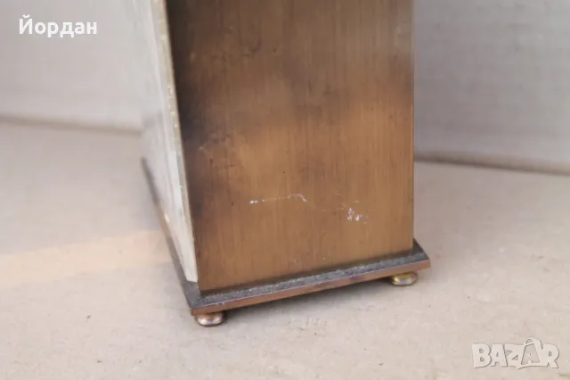 Масивен Англииски настолен часовник с Немски механизъм, снимка 8 - Антикварни и старинни предмети - 47356636