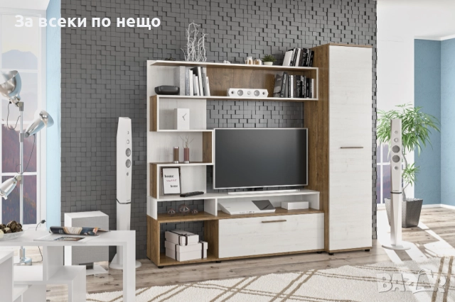 Секция FERRARA дъб април/бор андерсън Код P1250, снимка 2 - Секции и витрини - 51787050