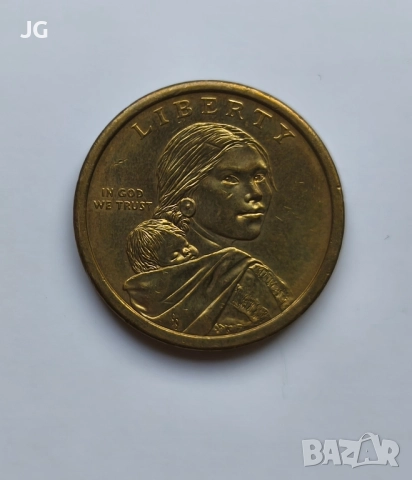 1 долар САЩ Индианката договорът Уампаноаг 1621 1 долар 2011 Американска монета , снимка 3 - Нумизматика и бонистика - 52849311