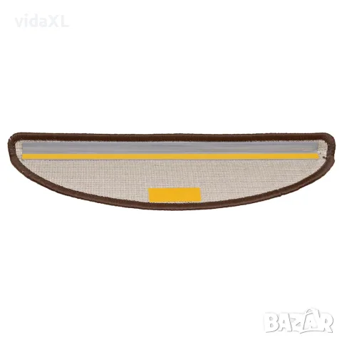 vidaXL Изтривалки за стълби, 15 бр., 56x17x3 см, кафяви, полукръгли, снимка 5 - Изтривалки - 56146063