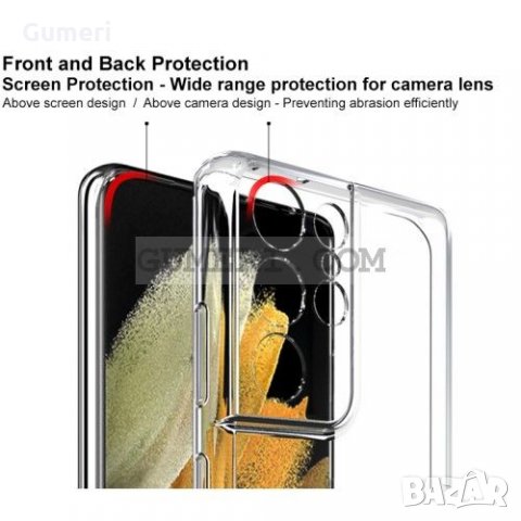Samsung Galaxy S21 Ultra Силиконов прозрачен гръб със защита за задната камера , снимка 1 - Калъфи, кейсове - 31828376