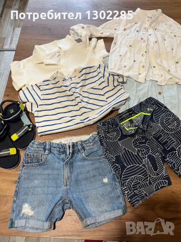 Лот Guess, Zara дънки, тениски, ризи и сандали , снимка 1