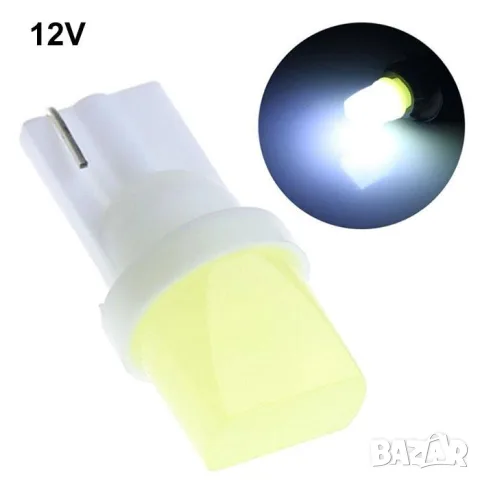 LED крушки T10 12V 6000K 2 броя с бяла светлина