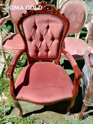 Комплект столове, маса и две кресла, снимка 7 - Маси - 54217562