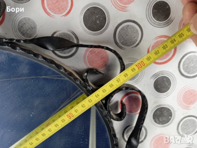 Старо огледало 1983г рамка ковано желязо, снимка 8 - Огледала - 38299963