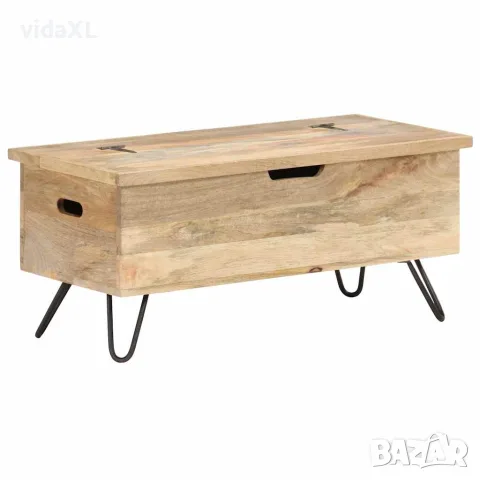 vidaXL Ракла, 90x40x45 см, мангово дърво масив