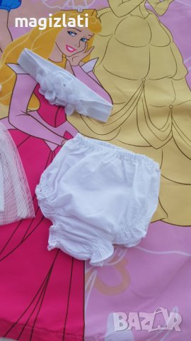 Бебешка рокля 0-3 месеца за изписване или погача, снимка 7 - Бебешки рокли - 37793644